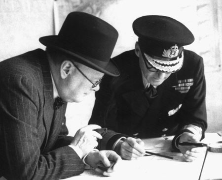Churchill with Admiral Ramsay