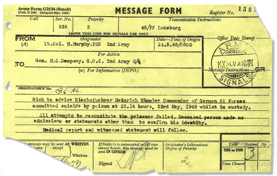 Himmler death telegram