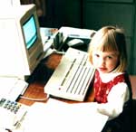 Jessica at her Mac