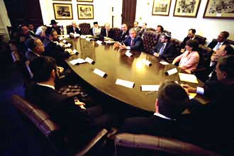 Bush and advisers