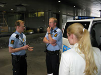 J with two other officers