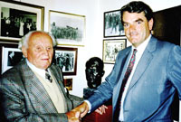 Hans Baur with David Irving 1989